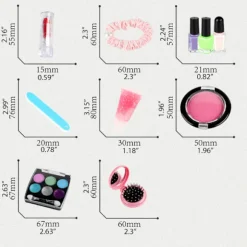 Børne Makeup Legetøjssæt Piger Simulation Kosmetik Sæt Negle Legehus Rygsæk