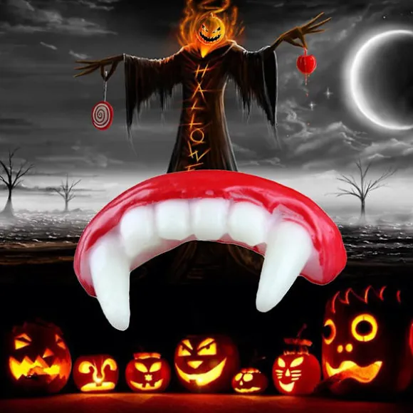 Børne Trick Toy Resin Lavet Halloween Til Vampyr Tænder Til Alder 6+ Børn/voksne