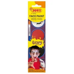 Børnemakeup - Jovi - Etui med 3 flasker på 8ml - Hvid, Rød, Sort - Glat tekstur - Ikke giftig