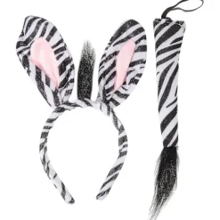 Børnetøj Dyrehale Jungle Pandebånd Zebra Kostume Tilbehør Dyre Cosplay Kostume