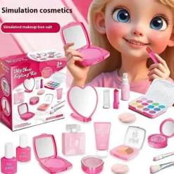 Børns Lege Makeup Sæt 11 Dele Kosmetik Kit Legetøj Rollespil Skønhedstilbehør[D]