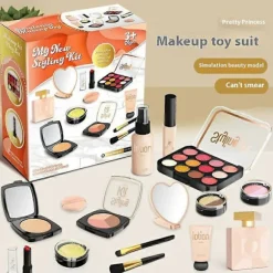 Børns Lege Makeup Sæt 11 Dele Kosmetik Kit Legetøj Rollespil Skønhedstilbehør[D]