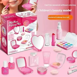 Børns Lege Makeup Sæt 11 Dele Kosmetik Kit Legetøj Rollespil Skønhedstilbehør[D]