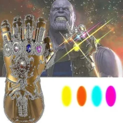 Børns Thanos Handsker Infinity Gauntlet Med Led Lys Avengers 4 Cosplay Legetøj