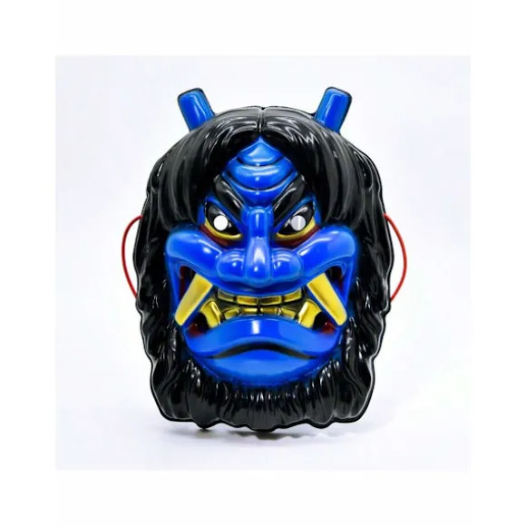 Bull Demon Prajna Parodi Tengu Maske Maskerade, Rollespil, Fest, Kostumebal, Halloween Dekoration (2 Stykker) Blue and red