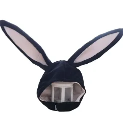 Bunny Long Ears Cap Cosplay Hovedbeklædning Z Black
