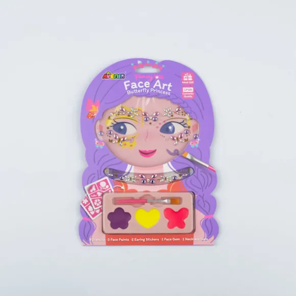 Butterfly Face Art for Kids, Princess Theme, Easy Application