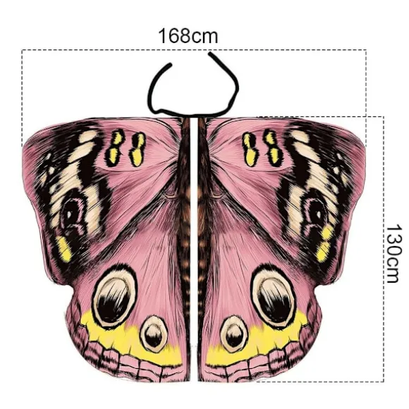 Butterfly Wings Sjal Butterfly Tørklæde 7 7 7