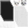 {ca}10 Ark Fursuit Øjne Mesh Vandtæt Udskrivbar Pvc Øjne Mesh Ark Til Furry Cosplay Rekvisitter Fursuits Håndværksfremstilling Hvid