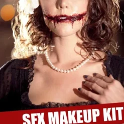 [CA] Halloween makeup sæt med spatel, arvæv, falsk blodgel til udklædningsfest 1
