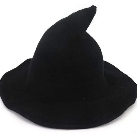 {ca}Kvinders Halloween Heksehat Uld Strikket Hue Til Fest Maskerade Cosplay Kostume Tilbehør