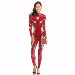 Carnival Cosplay Iron Man Kostume Kvinder Fancy Dress Halloween Costume Jumpsuit Bodysuit Avengers Suit M
