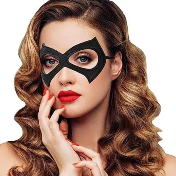 Catwoman Maske, Masquerade Maske Schwarze Katze Maske Catwoman Kostüm Ledermaske