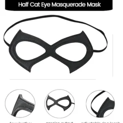 Catwoman Maske, Masquerade Maske Schwarze Katze Maske Catwoman Kostüm Ledermaske
