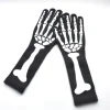 CDQ 1 par Halloween lysende skelet-handsker fuldfinger til cosplay flerfarvet CDQ