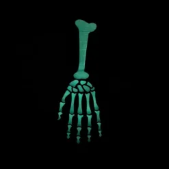 CDQ 1 par Halloween lysende skelet-handsker fuldfinger til cosplay flerfarvet CDQ