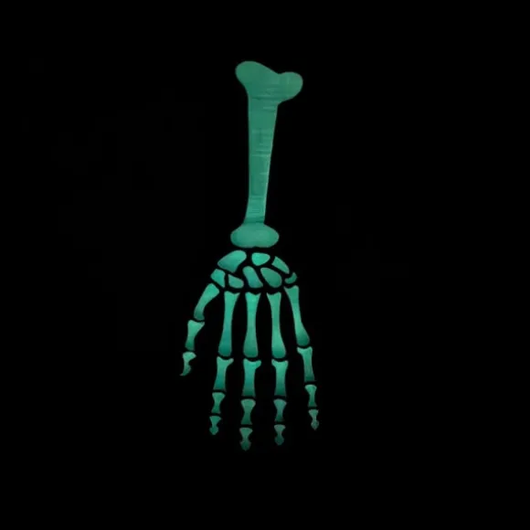 CDQ 1 par Halloween lysende skelet-handsker fuldfinger til cosplay flerfarvet CDQ