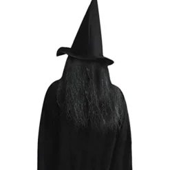 CDQ Gammel kvinde heks maske Halloween skræmmende kostume skræmmende fest cosplay dekoration tilbehør