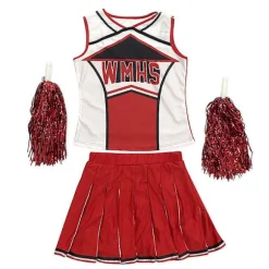 Cheerleader Costume Cheerleader Athletic Sport Uniform Fancy Dress Uniform W Red XL