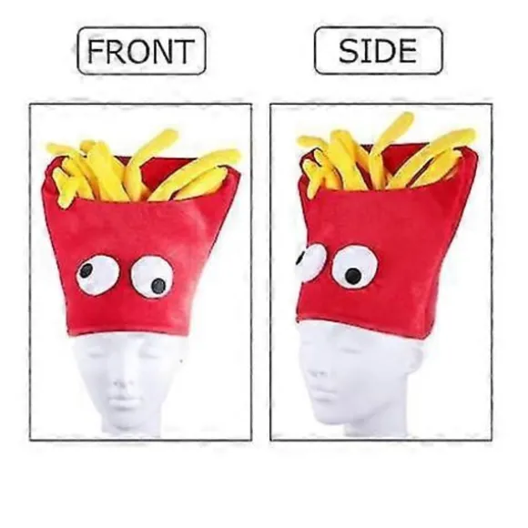 Chips Hat med Franske Fritter Form, Halloween Kostume Tilbehør, Cosplay Forsyninger
