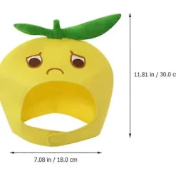 Citron Hat Plys Frugt Hue Nyhed Hovedbeklædning Cosplay Kostume Foto Rekvisit Til Frugt Tema Festartikler (FMY)