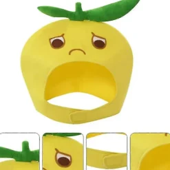 Citron Hat Plys Frugt Hue Nyhed Hovedbeklædning Cosplay Kostume Foto Rekvisit Til Frugt Tema Festartikler (FMY)