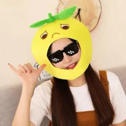Citron Hat Plys Frugt Hue Nyhed Hovedbeklædning Cosplay Kostume Foto Rekvisit Til Frugt Tema Festartikler (FMY)