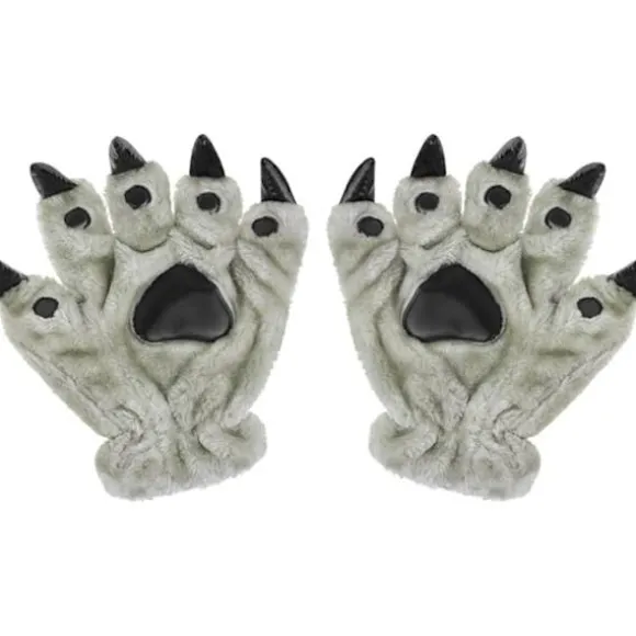 Claw Handsker Halloween Grå Karneval Jul Søde Dyr Pote Handsker Vinter Handsker Plys Tykke Termiske Unisex Voksen Klo Handsker Cosplay Fancy Dress Show | Fyndiq