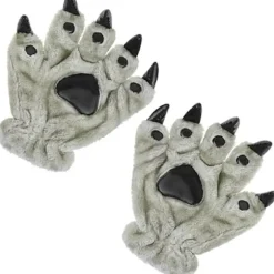 Claw Handsker Halloween Grå Karneval Jul Søde Dyr Pote Handsker Vinter Handsker Plys Tykke Termiske Unisex Voksen Klo Handsker Cosplay Fancy Dress Show | Fyndiq