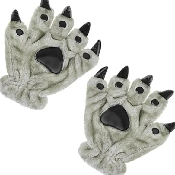 Claw Handsker Halloween Grå Karneval Jul Søde Dyr Pote Handsker Vinter Handsker Plys Tykke Termiske Unisex Voksen Klo Handsker Cosplay Fancy Dress Show | Fyndiq