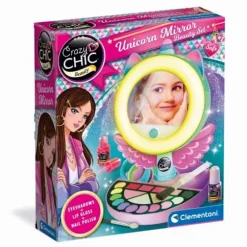CLEMENTONI - Unicorn makeup spejl - Lysring - Makeup og hår- og negletilbehør - Fra 7 år Flerfärgad