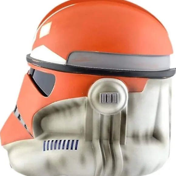 Clone Trooper Hjelm, Tegneserie Hjelm Ansigtsdækning Kostume Rekvisitter, Halloween Ansigtsdækning Pvc Hjelm Film Orange