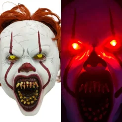 Clown Back to Soul 2 pennywise Maske LED Lys Paryk Hovedbeklædning Horro