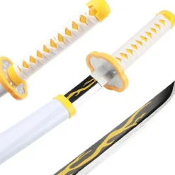 104cm Demon Slayer Sværd 1:1 Nichirin Sværd Bambus Klinge Kimetsu no Yaiba Zenitsu Tanjirou Katana Våben Anime Cosplay Prop Sabito