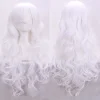 24"/60cm Langt Krøllet Anime Paryk til Kvinder Mix Pink Lilla Hårparyk til Daglig Brug