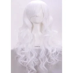 24"/60cm Langt Krøllet Anime Paryk til Kvinder Mix Pink Lilla Hårparyk til Daglig Brug