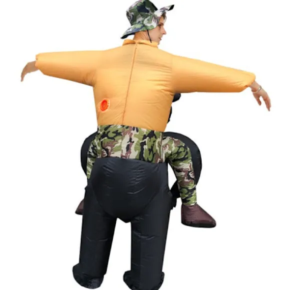 (160-190cm) Oppustelig Abe Kostume - Oppustelig Gorilla Kostume