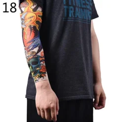 Cool Arm Varmer Hudbeskyttende Nylon Strækbar Falsk Midlertidig Ærme Tatoveringer Kropsdesign Armstrømper Tatoveringer Mænd Kvinder Tatovering