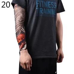Cool Arm Varmer Hudbeskyttende Nylon Strækbar Falsk Midlertidig Ærme Tatoveringer Kropsdesign Armstrømper Tatoveringer Mænd Kvinder Tatovering
