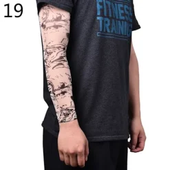 Cool Arm Varmer Hudbeskyttende Nylon Strækbar Falsk Midlertidig Ærme Tatoveringer Kropsdesign Armstrømper Tatoveringer Mænd Kvinder Tatovering
