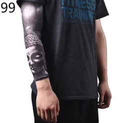 Cool Arm Varmer Hudbeskyttende Nylon Strækbar Falsk Midlertidig Ærme Tatoveringer Kropsdesign Armstrømper Tatoveringer Mænd Kvinder Tatovering