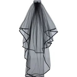 Corpse Bride Slør Sort Slør Corpse Bride Kostume Halloween Tilbehør - Sort Slør Brude Gotisk Tilbehør Halloween Brude Tilbehør