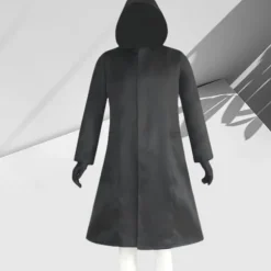 COS Halloween Kostume Sort Trenchcoat + Handsker - Størrelse S