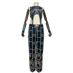 Cosdaddy Anmie Jojo's Bizarre Adventure Jolyne Cujoh Kostume til Voksne Kvinder og Piger M