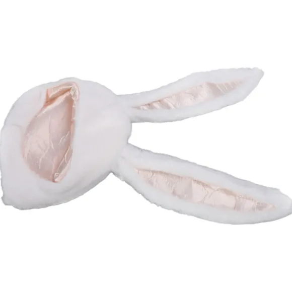 Cosplay Bunny Hat Fester Cosplay Hvid Plys Hætte Sjov Bunny Ears Hat til Kvinder Mænd