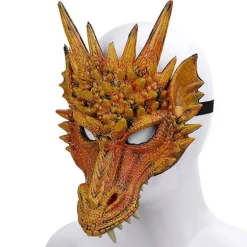 Cosplay Drage Maske Karneval Kostume Fancy Dress Karnevaler Yellow