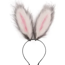 Cosplay Kanin Bunny Lange Ører Hårklemmer Hårbøjle White and grey