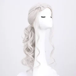 Cosplay paryk cosplay til kvinder, daenerys paryk lang blond krøllet Kha