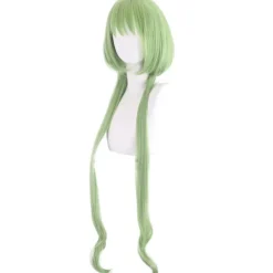 Cosplay paryk Tokyo Kat Bichuan salatgrøn kort pæreblomst bilCJY