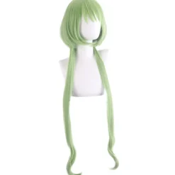 Cosplay paryk Tokyo Kat Bichuan salatgrøn kort pæreblomst bilCJY